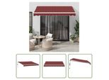 The Living Store Tenda Da Sole Automatica Wine Red 300X250 Cm