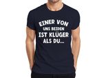 Uno Di Noi Due è Più Intelligente: Un Modo Di Dire Divertente E Umoristico, T-Shirt Da Uomo, Navy, 3XL