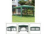 The Living Store Tenda Per Feste Con 6 Pareti Laterali In Rete Verde 3X6 M Hdpe