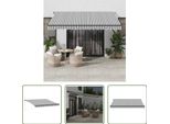 The Living Store Tenda Manuale Con Led Antracite E Bianca 400X300 Cm