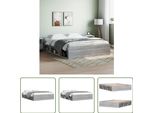 The Living Store Bettgestell Grau Sonoma 140X200 Cm
