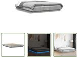 The Living Store Giroletto Con Led Cemento Grigio 120X190 Cm Materiale A Base Di Legno