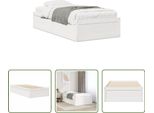 The Living Store Letto In Legno Massiccio Bianco 75X190 Cm Pino