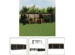 The Living Store Padiglione Con Pareti In Rete Taupe 6X3 M In Acciaio