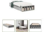 The Living Store Struttura Per Letto In Cemento Grigio 75X190 Cm Materiale A Base Di Legno