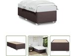 The Living Store Rete Marrone Scuro 90X200 Cm In Tessuto