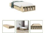 The Living Store Struttura Letto Rovere Sonoma 100X200 Cm Materiale A Base Di Legno