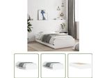 The Living Store Giroletto Con Cassetti Bianco 100X200 Cm In Materiale Ligneo