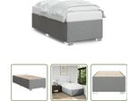 The Living Store Struttura Letto Grigio Chiaro 80X200 Cm In Tessuto