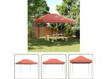 The Living Store Tenda Per Feste Pieghevole Pop-Up In Terracotta Rossa 410X279X315 Cm