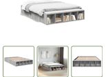 The Living Store Rete Da Letto Grey Sonoma 135X190 Cm Materiale A Base Di Legno