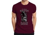 Tanti Idioti E Una Sola Falce Maglietta Da Uomo Reaper Statement Gothic Humour, Borgogna, S