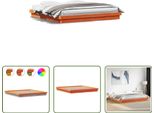 The Living Store Letto In Legno Massiccio Con Illuminazione Led Marrone Cera 200X200 Cm Pino