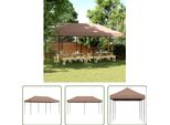 The Living Store Tenda Per Feste Pieghevole Pop-Up Marrone 580X292X315 Cm