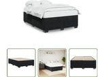 The Living Store Struttura Letto Nera 140X190 Cm In Velluto