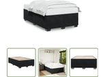 The Living Store Struttura Letto Nera 120X190 Cm In Velluto