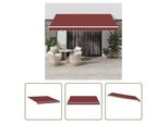 The Living Store Tenda Manuale Rosso Vino 400X300 Cm