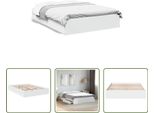 The Living Store Giroletto Con Cassetti Bianco 140X200 Cm In Materiale Ligneo