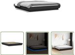 The Living Store Giroletto Con Led Nero 150X200 Cm In Materiale Ligneo