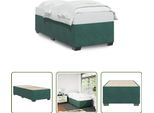 The Living Store Struttura Letto In Velluto Verde Scuro 90X200 Cm