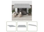 The Living Store Tenda Da Sole Manuale Antracite E Bianca 400X300 Cm