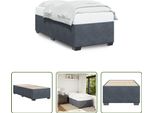 The Living Store Struttura Letto Grigio Scuro 90X200 Cm In Velluto