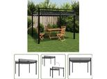 Il Padiglione Da Giardino Living Store Con Tetto Retrattile Antracite 3X3 M In Alluminio