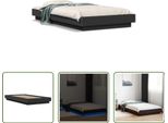 The Living Store Giroletto Con Led Nero 100X200 Cm In Materiale Ligneo
