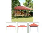 The Living Store Tenda Per Feste Pieghevole Pop-Up In Terracotta Rossa 580X292X315 Cm