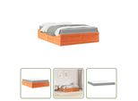 The Living Store Letto Con Materasso Marrone Cera 140X200 Cm In Legno Di Pino Massiccio