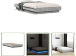 The Living Store Giroletto Con Led Cemento Grigio 90X200 Cm Materiale A Base Di Legno