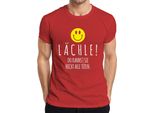 Maglietta Da Uomo Smile You Can't Kill Them All Black Humour Smiley, Rosso, M