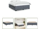 The Living Store Struttura Letto Grigio Scuro 200X200 Cm In Velluto