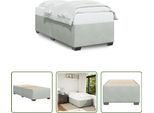 The Living Store Struttura Letto Grigio Chiaro 90X200 Cm In Velluto