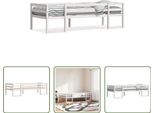 The Living Store Lettino Bianco 75X190 Cm In Legno Di Pino Massiccio