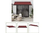 The Living Store Tenda Manuale Rosso Vino 300X250 Cm