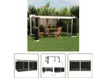 Il Padiglione Living Store Con Pareti A Rete In Acciaio Cremoso 4X3 M