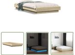 The Living Store Struttura Letto Con Led Rovere Sonoma 90X200 Cm Materiale Legno