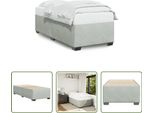 The Living Store Struttura Letto Grigio Chiaro 100X200 Cm In Velluto