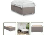 The Living Store Lettiera Taupe 80X200 Cm Tessuto