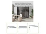 The Living Store Tenda Da Sole Automatica Antracite E Bianca 300X250 Cm