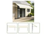 The Living Store Tenda Da Sole Retrattile Crema 350X150 Cm In Tessuto E Acciaio