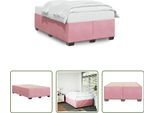 The Living Store Rete Da Letto Rosa 120X200 Cm In Velluto