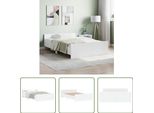 The Living Store Giroletto Con Testiera E Pediera Bianco 120X190 Cm