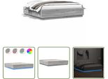 The Living Store Giroletto Con Led Grigio Sonoma 200X200 Cm In Materiale Ligneo