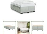 The Living Store Struttura Letto Grigio Chiaro 120X200 Cm In Velluto