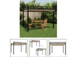 The Living Store Gazebo Da Giardino Con Tetto Retrattile Taupe 3X3 M Alluminio