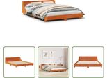 The Living Store Letto In Legno Massiccio Senza Materasso Cera Marrone 160X200 Legno Di Pino