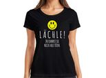Smile You Can't Kill Them All Black Humour Smiley Ladies T-Shirt, Nero, S