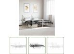 The Living Store Struttura Letto Con Testiera E Pediera In Metallo Bianco 183X213 Cm